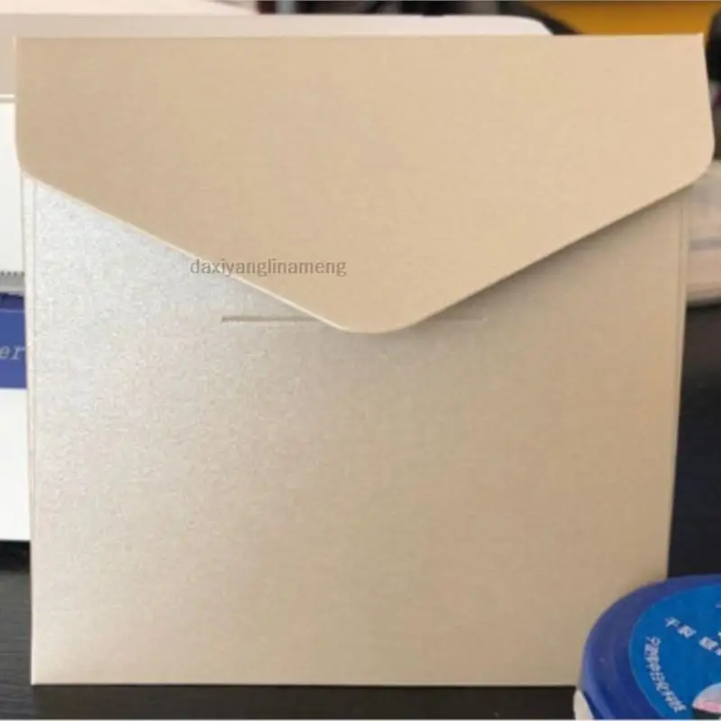 50PCS/lot Square Envelopes 8cm * 8cm  10.7cmx10.7cm Pearl Paper 250gsm Bankcard Membership Card Invitation Party High-grade DIY