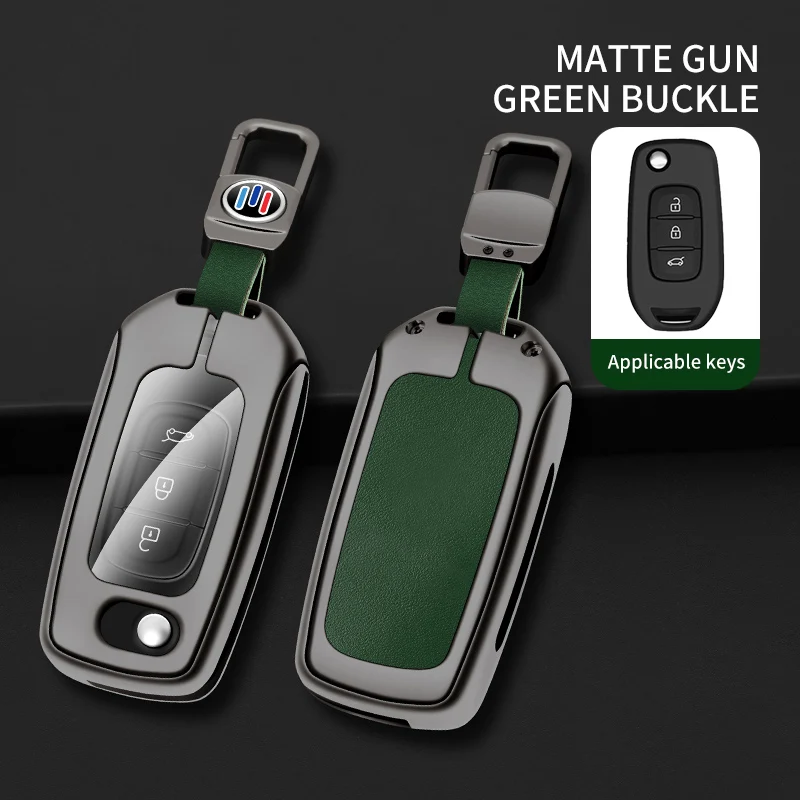 Fashion Zinc Alloy Car Key Case Cover for Renault Megane Captur Arkana Clio 4 5 Kwid Sandero Stepway Logan 2021 Car Accessories