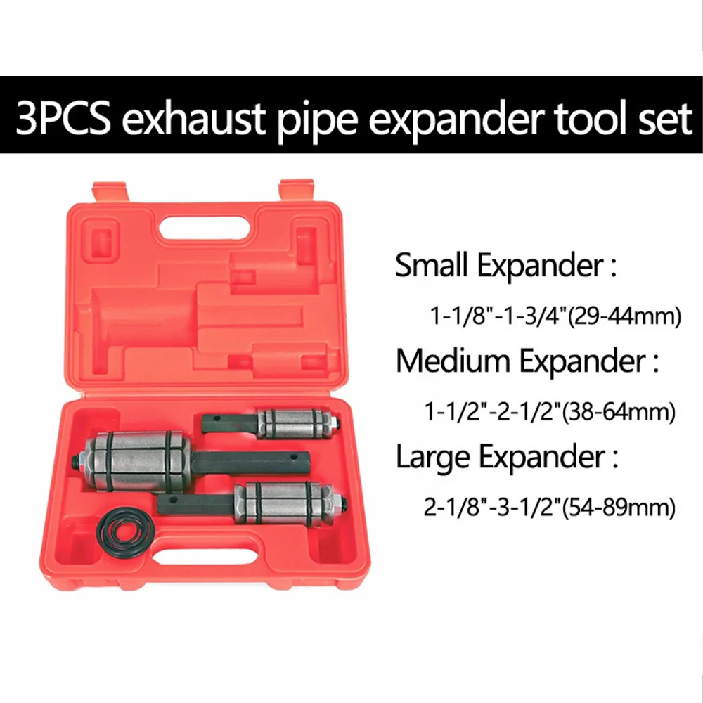 3 قطعة أنابيب طرفية المتوسع مجموعة 1/18 "إلى 3-1/2" أنبوب عادم ماسورة العادم المتوسع أداة إصلاح السيارات مجموعة العادم الخمار المتوسع أداة #3