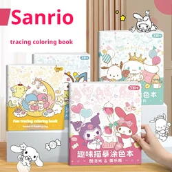 New Sanrio Kuromi Painting Notebook Children'S Sketching Coloring Copy Notebook Elementary School Cartoon Anime Line Draft