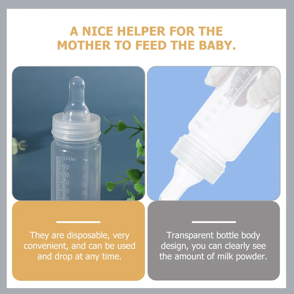 3pcs Disposable Baby Milk Bottle Once-off Milk Feeding Bottle Nursing Bottle Once-off Baby Feeding Bottle