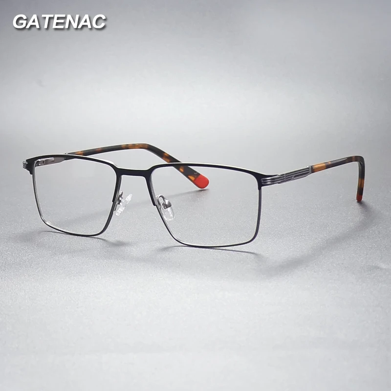 

Gatenac Ultra Light Alloy Glasses Frame Men Square 2024 New Business Eyeglasses Frame Women Retro Luxury Brand Designer Eyewear