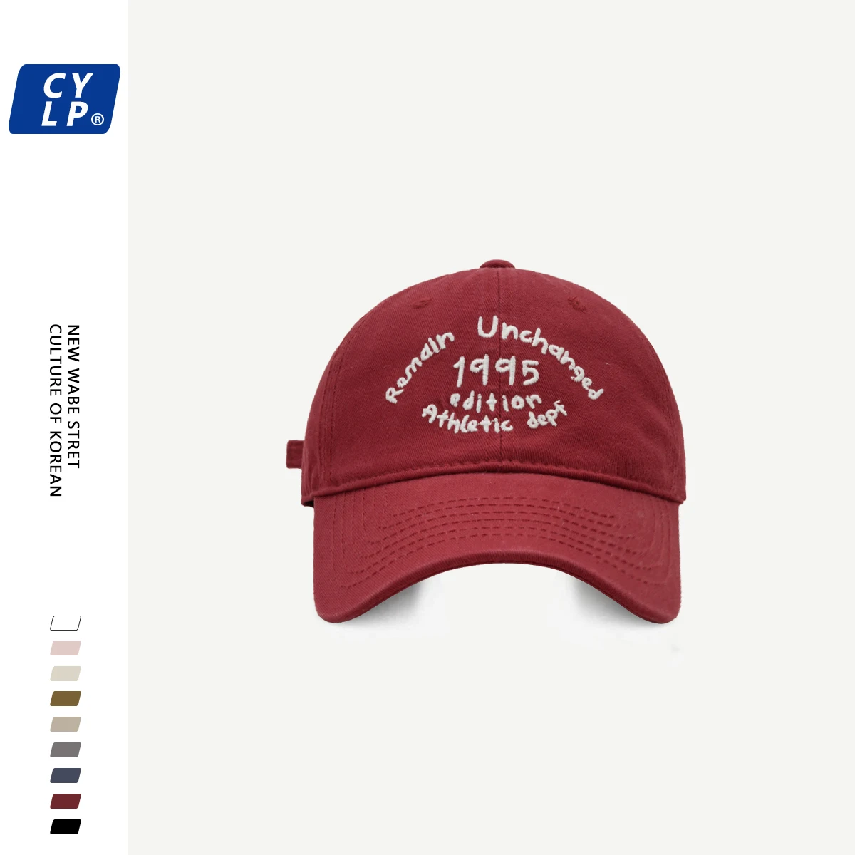 Hip-Hop Street Letter Embroidery Soft Top Baseball Cap Men and Women Couple Shopping Korean Peaked Cap