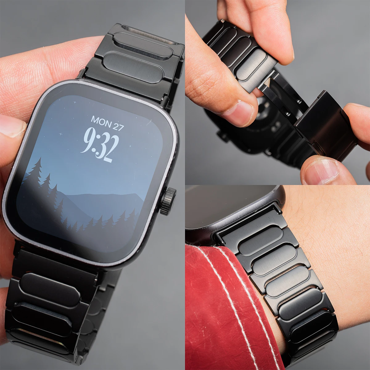 

Роскошный титановый ремешок для Redmi Watch 6 5 4, браслет из матовой стали, браслет для Mi Band 8 Pro, ремешок для часов Mi Band 9Pro, ремень
