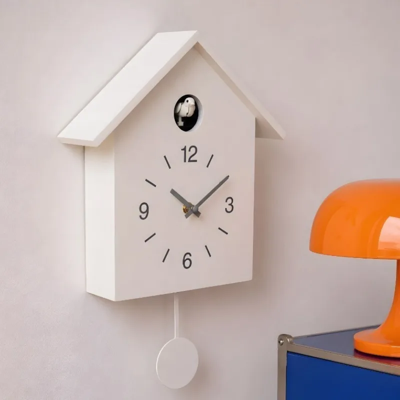 Cuckoo Wall Clock Silent Unusual Pendulum Clock Living Room Automatic Time Reporting Wall Clocks Minimalist Home Decoration