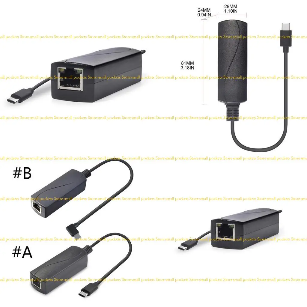 

R1WD PoE to Type-C Adapter Converter IEEE802.3af with 10/100Mbps Broadband Charging Converter for Smartphones Tablets