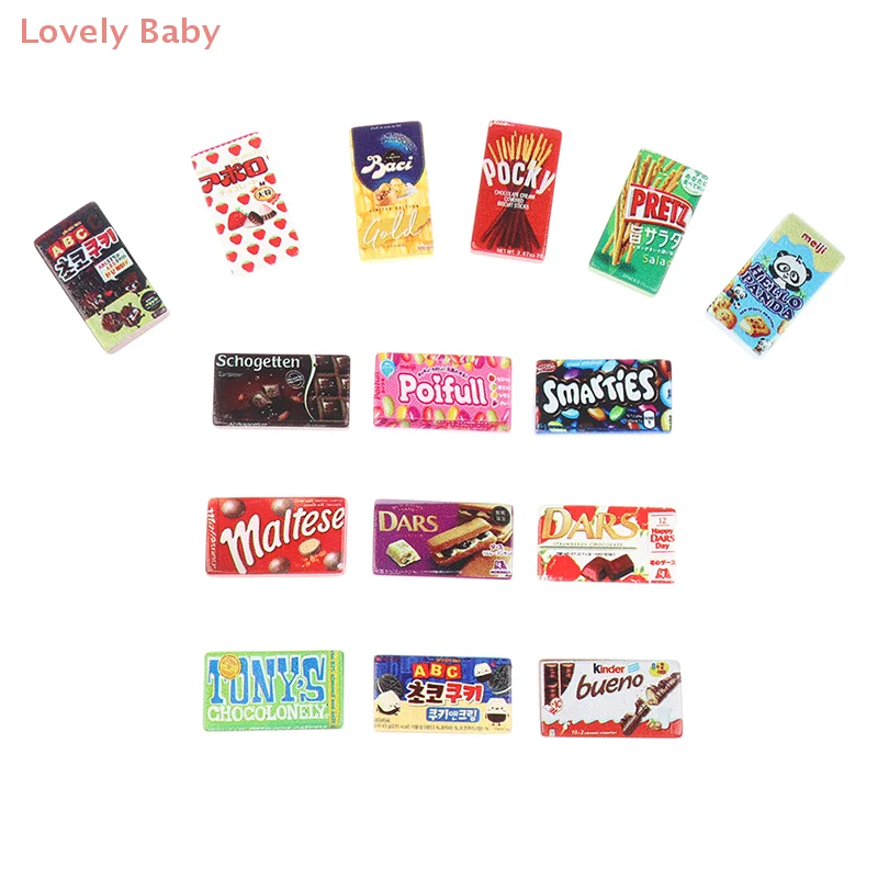 【BBS-7】10pcs/lot Dollhouse Miniature Supermarket Food Resin Snacks Kitchen Decor Toys