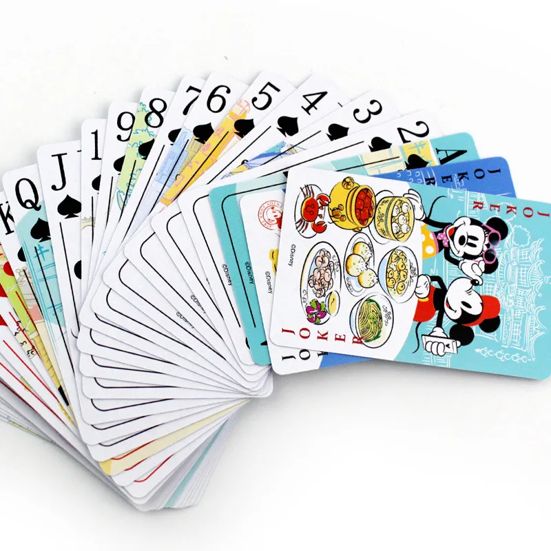 Disney Series Mickey Minnie Frozen Ana Elsa Avenger Hulk Iron Man Spiderman Paper Playing Cards Casual Tabletop Games Card Game