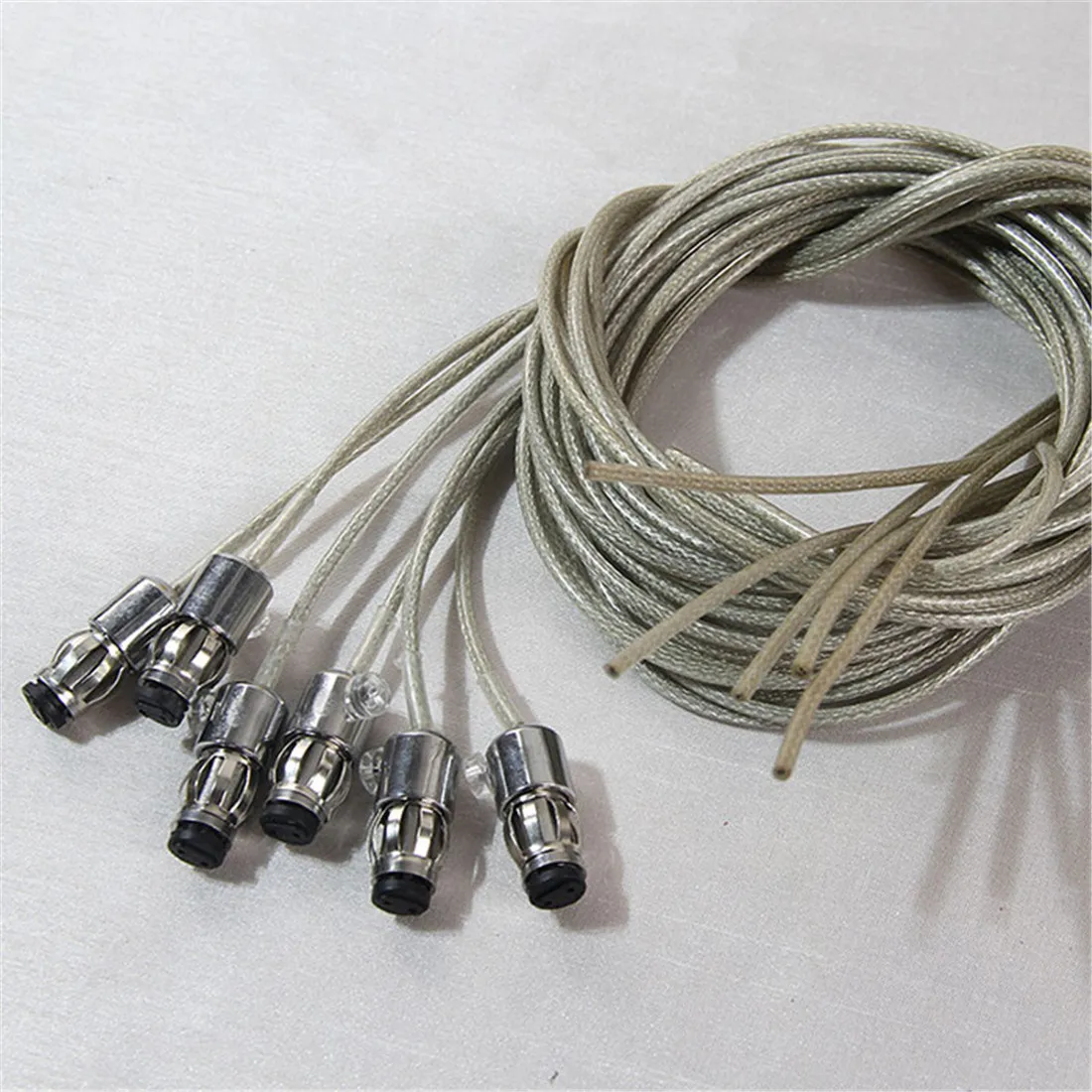 1/2/5/10pcs/pack G4 Metal lamp holder with 1m hanging wire g4 socket base + fish net cable lighting accessories wholesale