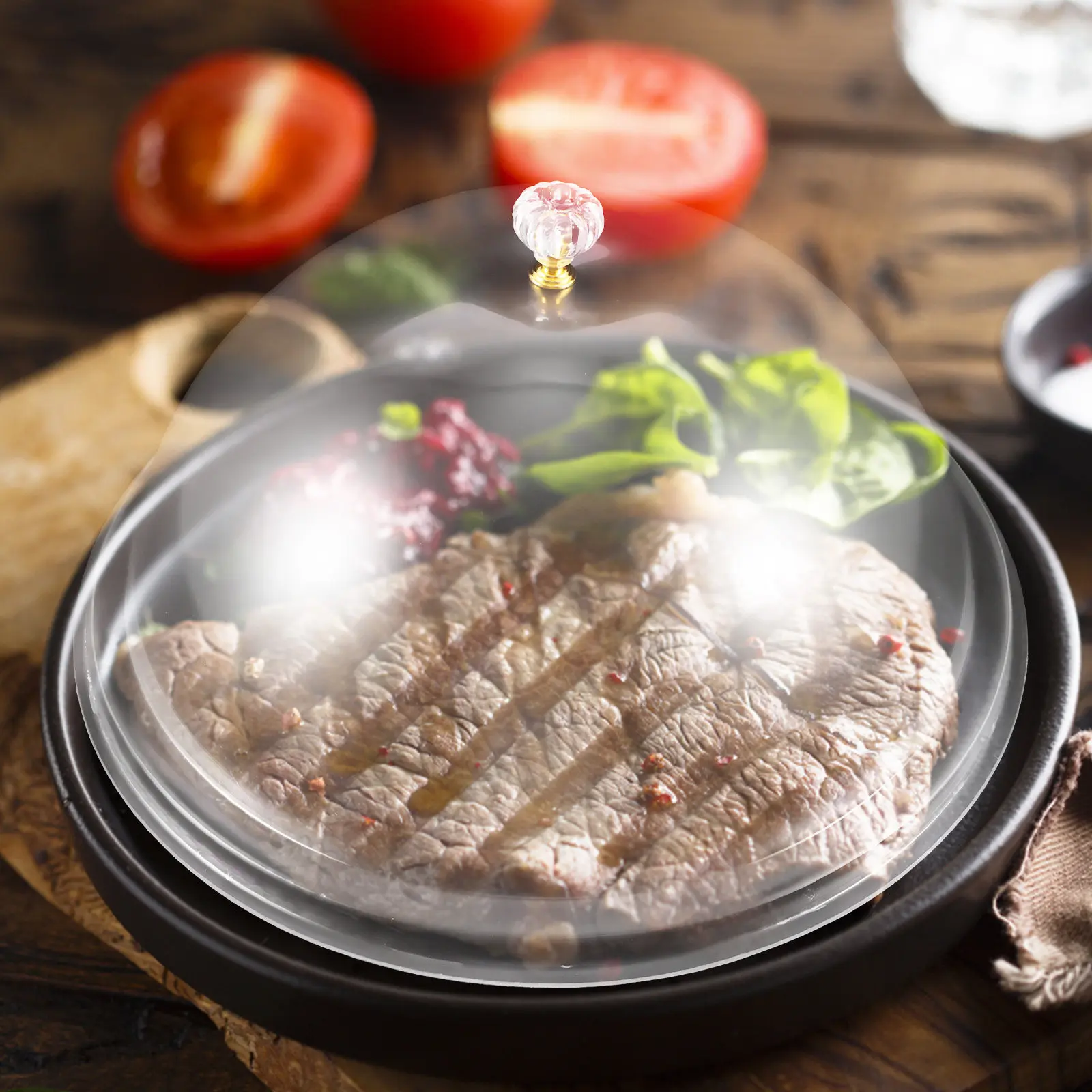 

1 шт. Премиум-класса, сверхпрочный акриловый колпак-тент для продуктов, сохраняющий свежесть и тепло, для десертов, хлеба, блюд, для использования в помещении
