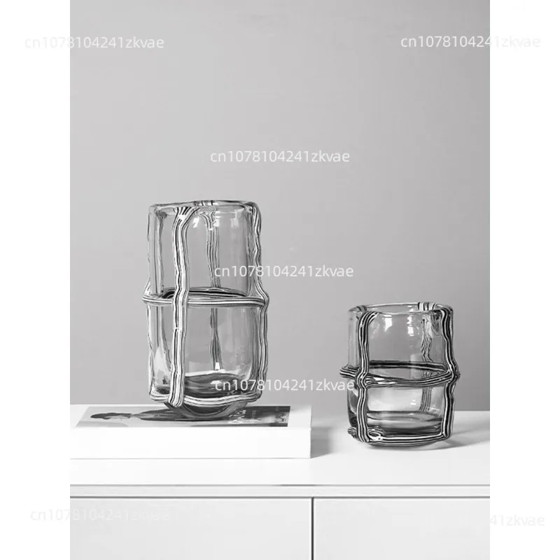 Cylinder Glass Vase Modern Minimalist Home Decor for Floor Centerpiece Table Flower Arrangement Dried Fresh Flowers