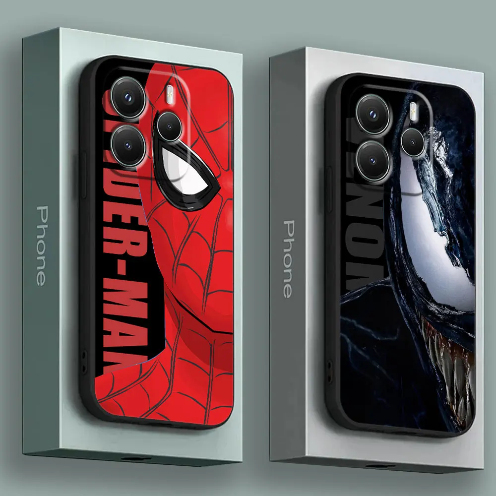 

Marvel Spiderman Ironman Venom Phone Case For Redmi 15C 14C 13C 12C Back Cover For Redmi Note 15 14 13 12 Pro Plus 11 8 Pro Case