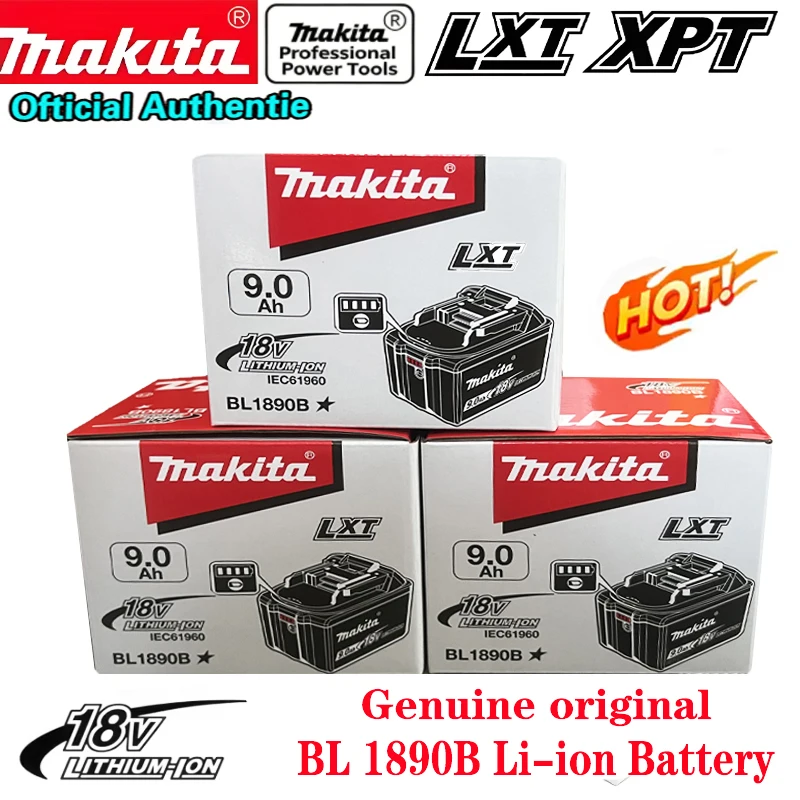 

100% Original Makita 18V 9.0Ah Rechargeable Battery Replacement for BL1830 BL1840 BL1850 BL1860B Power Tool Battery