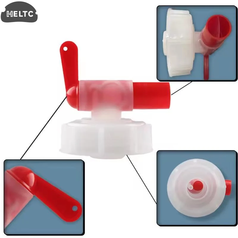 1 Pc Faucet DN61 61mm Horticultural Plant Nutrient Solution Faucet Red White Plastic Faucet Garden Outdoor Garden Faucet