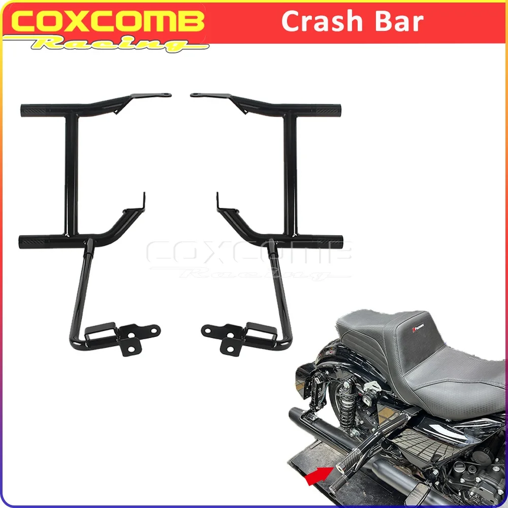 

Saddlebag Guard Bumper Motorcycle Saddle Bag Guard Support Bars For Harley Electra Glide FLHTCUL FLHTK FLHTKSE FLHTKL 2014-2025
