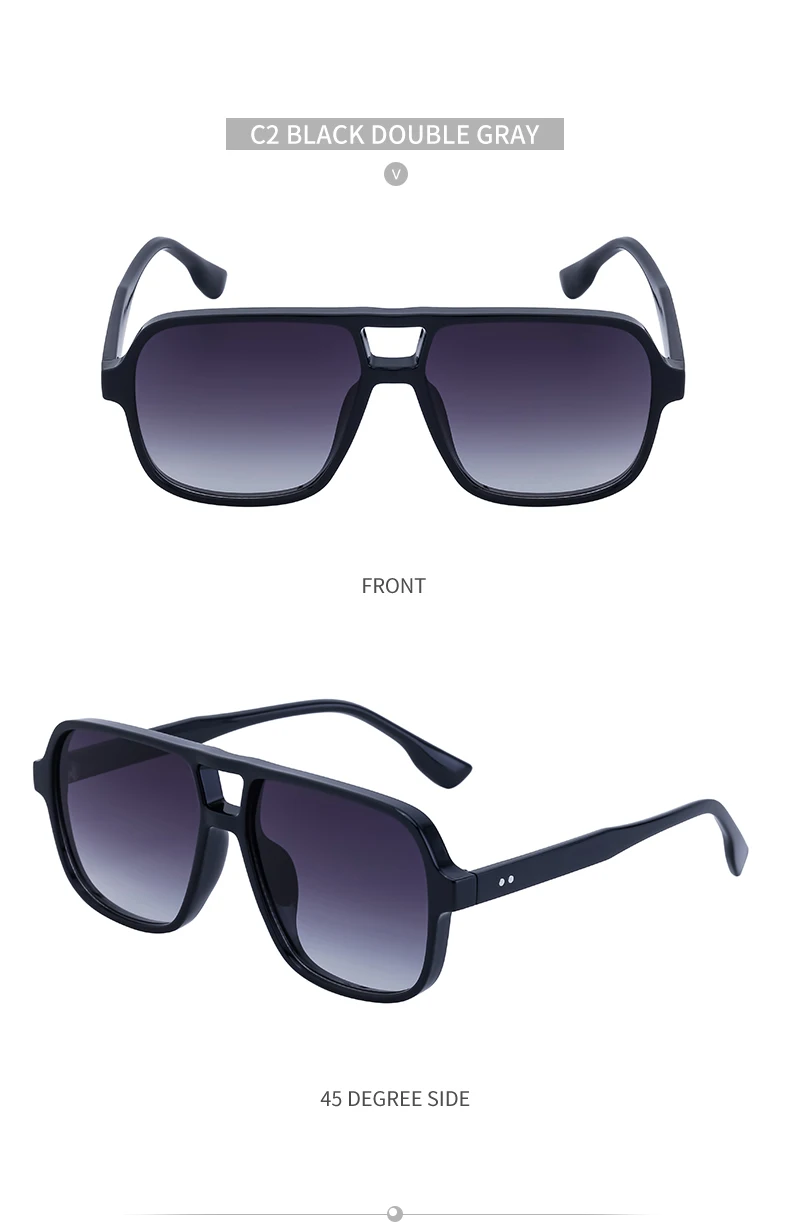Vintage Rechteckige Sonnenbrille 2026 Luxusmarken-Designer Retro Rechteckige Sonnenbrillen für Herren Modische Quadratische Schattierungen Eyewear – Detail 17