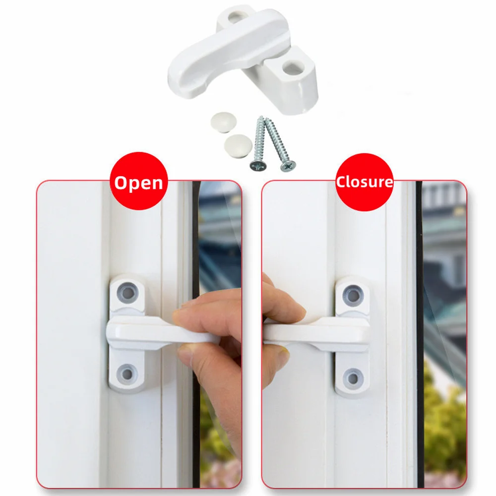 Plastic Steel Open Inside Outside Doors And Windows Special T-lock Safety Lever Handle Sweep Lock Household Hardware Accessories