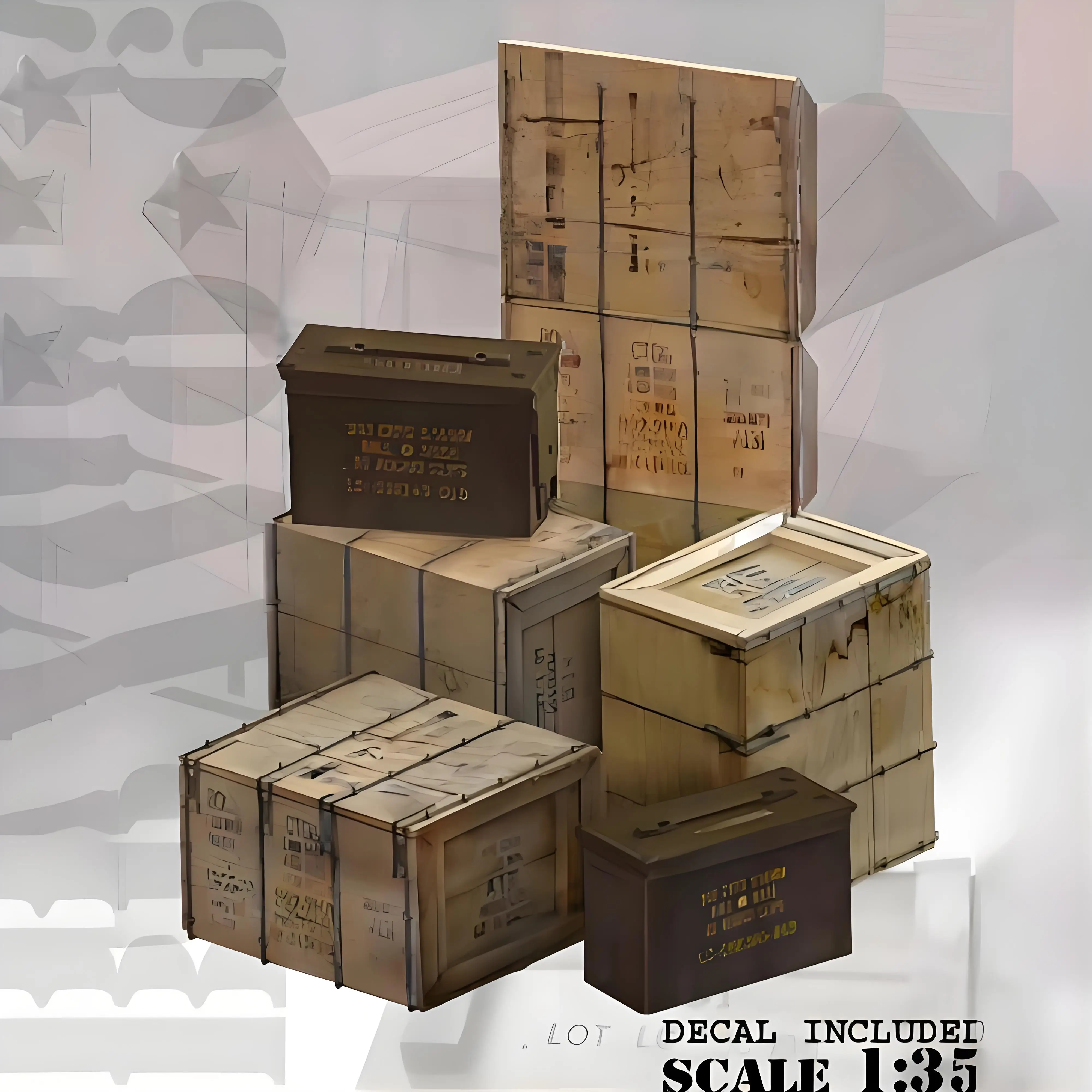 1/35 Resin Supply Kit Toolbox GK Universal boxes WWII accessories set military themes Resin Model figure soldier  unpainted