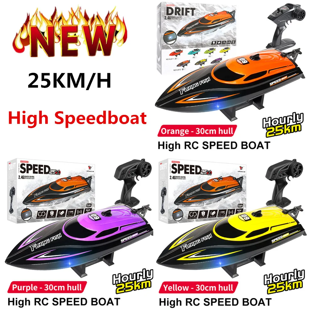 

2.4G RC Speedboat RC Boat 25km/h High-Speed Remote Control Racing Ship Water Speed Boat Circulating Water Cooling