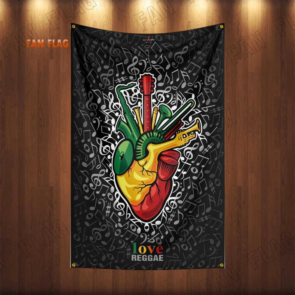 Reggae Bob Marley Flag 90x150CM Polyester Digital Printed Jamaica Banner Tapestry Curtain Poster Indoor Outdoor Decor