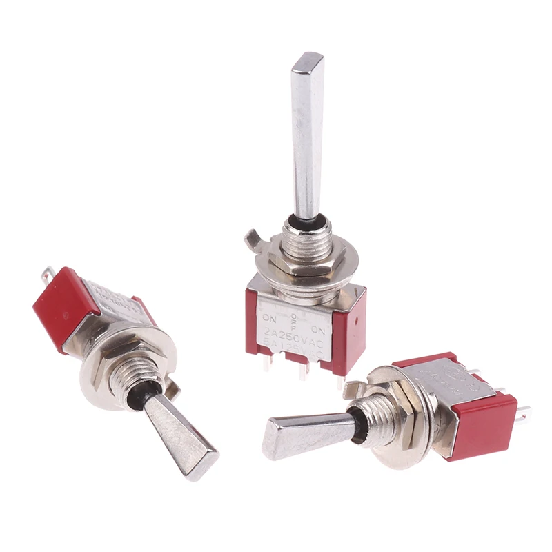 Metal Toggle Switch 3Pin 3/2 Position Self-locking/Self-resetting ON OFF ON DPDT SPST DPST 5A 125VAC 2A 250VAC