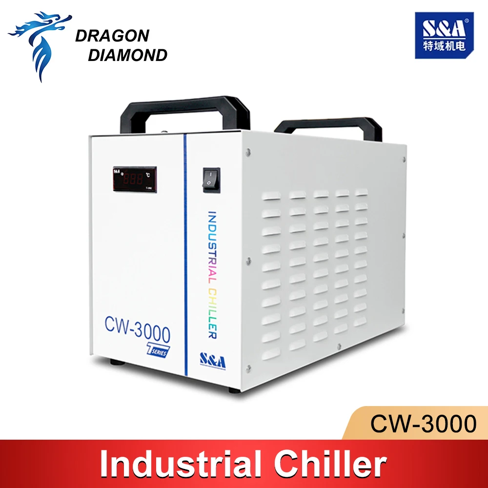 S&A CW3000 Industrial Water Chiller for CO2 Laser Engraving Cutting Machine Water Tank Cooling 60W 80W Laser Tube DG110V AG220V