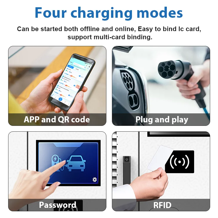제조업체 55인치 대형 광고 터치스크린 OCPP 충전기 파일 180kw 240kw 고속 DC EV 충전소