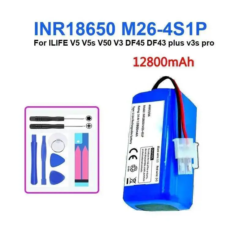 Cleaning Robot Battery INR18650 M26-4S1P 12800Mah For Ilife V5 V5s V50 V3 DF45 DF43 Plus V3s Pro Vacuum Cleaner