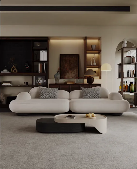 # Sofa 3-Seater Armless Sectional Sofa For Small & Large Living Rooms