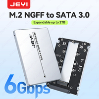 JEYI M.2 NGFF To SATA 3.0 Hard Drive Enclosure 6Gbps High Speed Supports Up To 2TB Portable Mobile Supports 2230/42/60/80 SSD