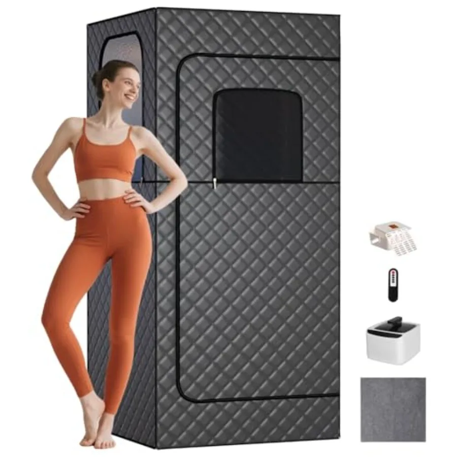 

TOREAD Portable Steam Sauna for Home Personal Sauna Tent Home Sauna Box with Remote Control 9 Adjustable Steam Levels Compact D