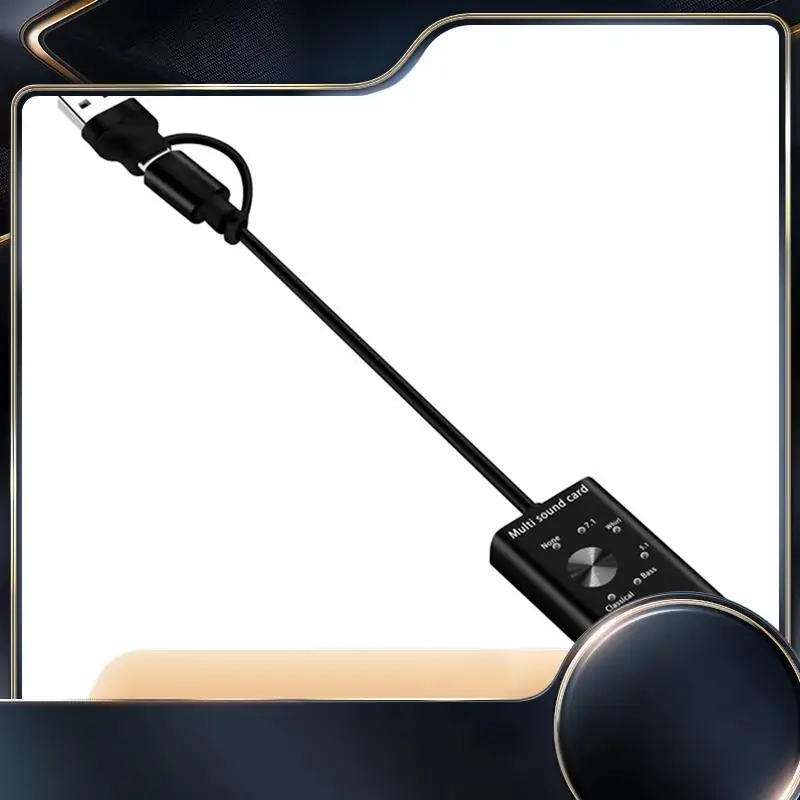 

USB-адаптер звуковой карты, профессиональный конвертер для ноутбука, гарнитуры, динамика для ПК-N34R