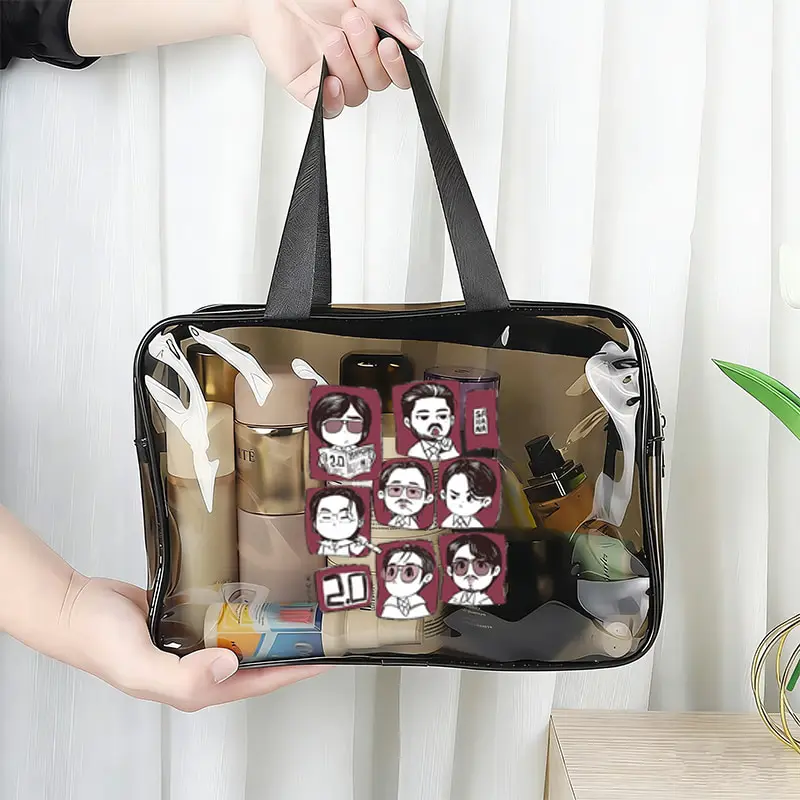 Arirang World Tour 2026 Durable Fashionable Zipper Pvc Handheld Makeup Bag Closure Kpop Fan Gift Pencil Case Cosmetics Bag