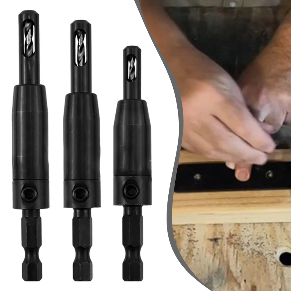 

Effortless Drilling with This Comprehensive Three Piece Self Centering Hinge Bit Kit Designed For Professionals