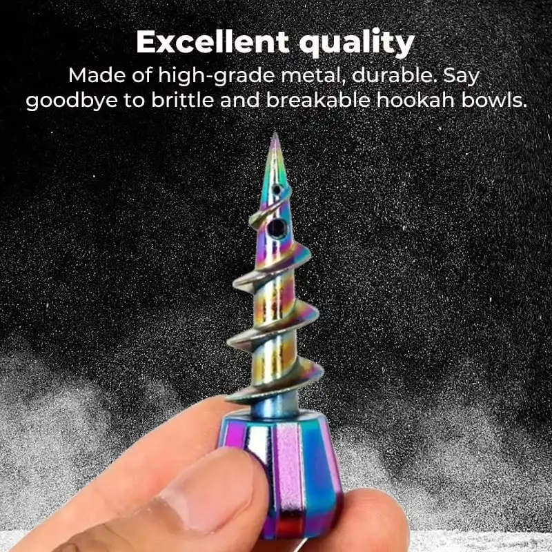 Metal Screw-Shaped tool 23 mm Metal Screw Shape Waterpipe Head Spiral Water Smoke Metal Cannon Head Fittings