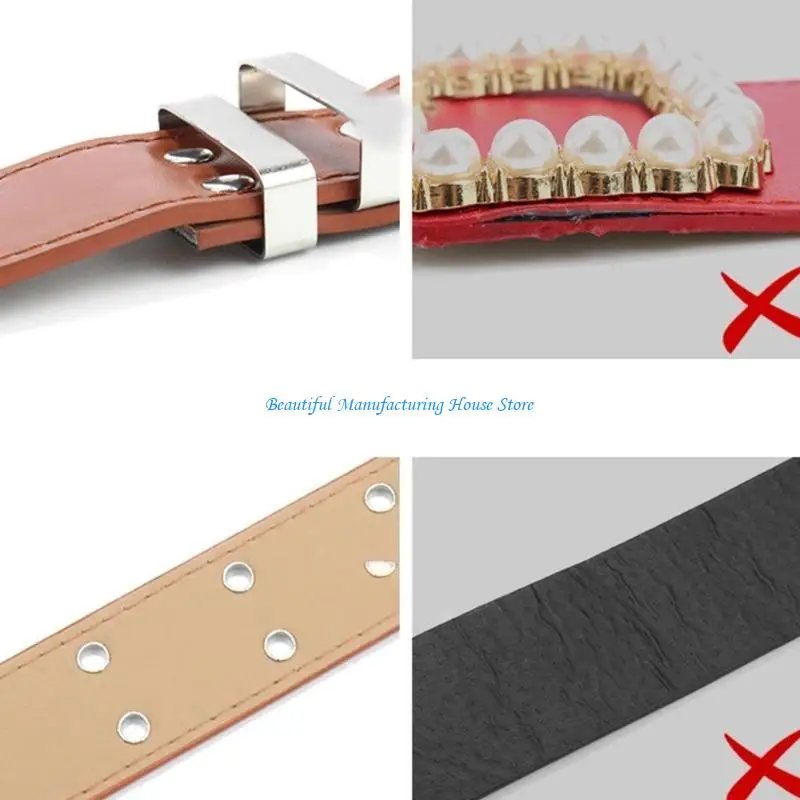 E56A 여성용 카우보이 벨트 패션 리벳 벨트 와이드 벨트 고딕 스타일 핀 버클 허리띠 청바지 바지 여성 액세서리