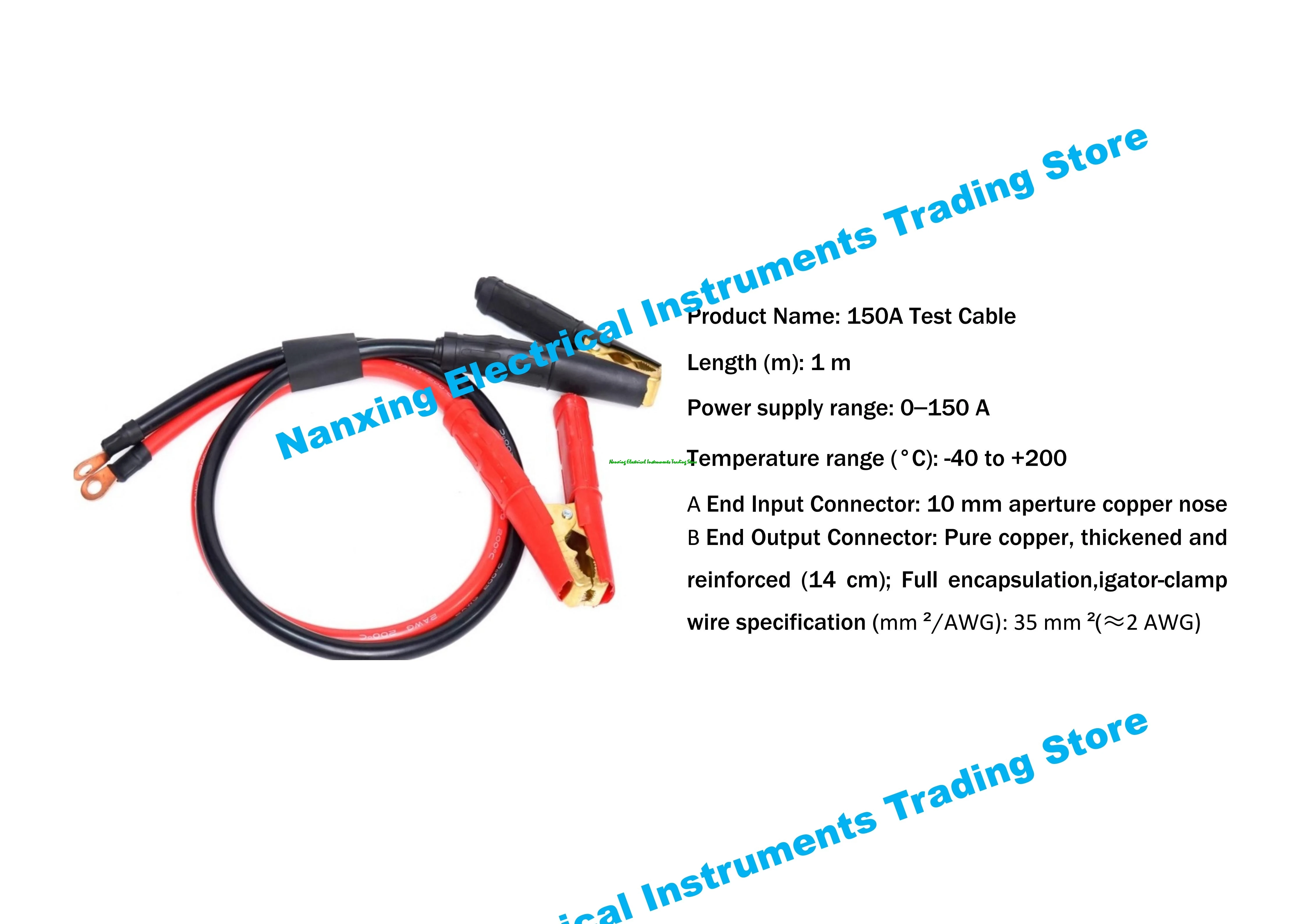 DC stabilized power supply universal output test cable 6A/10A/20A/30A/60A/100A/150A/200A, standard cable length 1M
