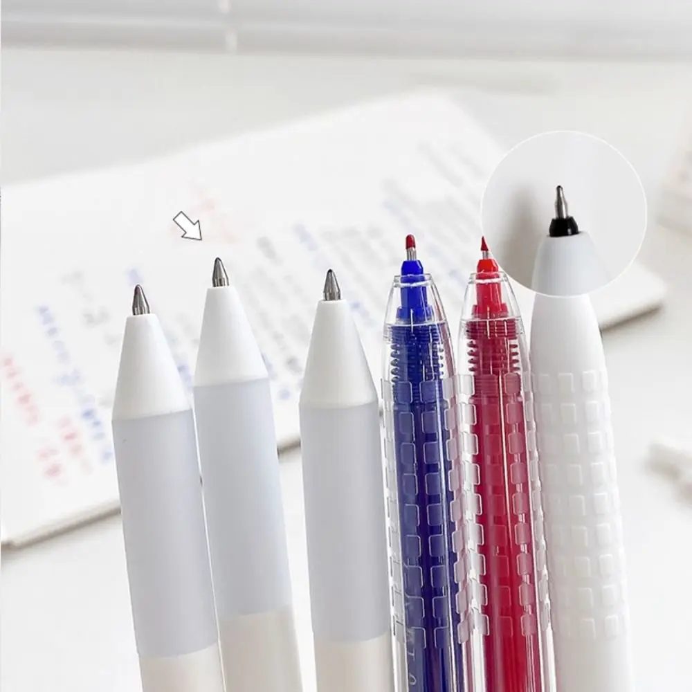 Transparent 0.5MM ST Tip Gel Pen Quick Dry Black/Red/Blue Ink Ballpoint Pen Writing Tools Gift