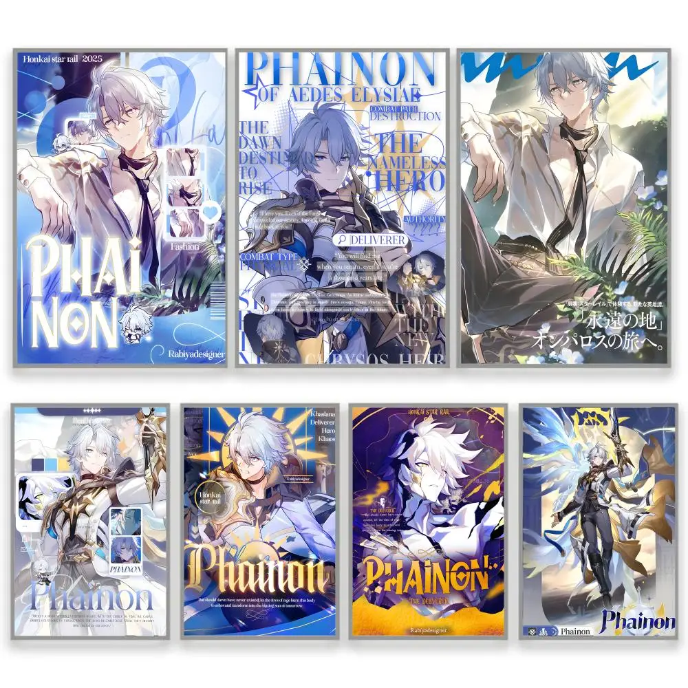 Video Game Phainon Honkai S-Star Rail Poster Waterproof Canvas Art Wrinkle Free Wall Hanging For Home Living Room Bedroom Decor