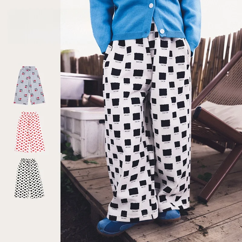 Outdoor Children's Clothing Girls Straight Leg Pants Spring Autumn New Style Camping Breathable Loose Wide Leg Long Trousers