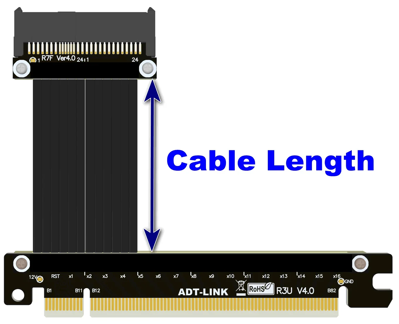 Imagem -05 - Interface Pcie Sff8639 para Pcie 4.0x16 Cabo de Extensão Extensor de Dados para Nvme Ssd Gen4 Disco Rígido Intel