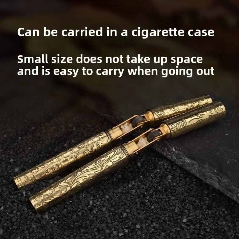 2026 new Double stick surround carving fuel lighter, portable creative grinding wheel lighter, cigarette accessories, men's gift