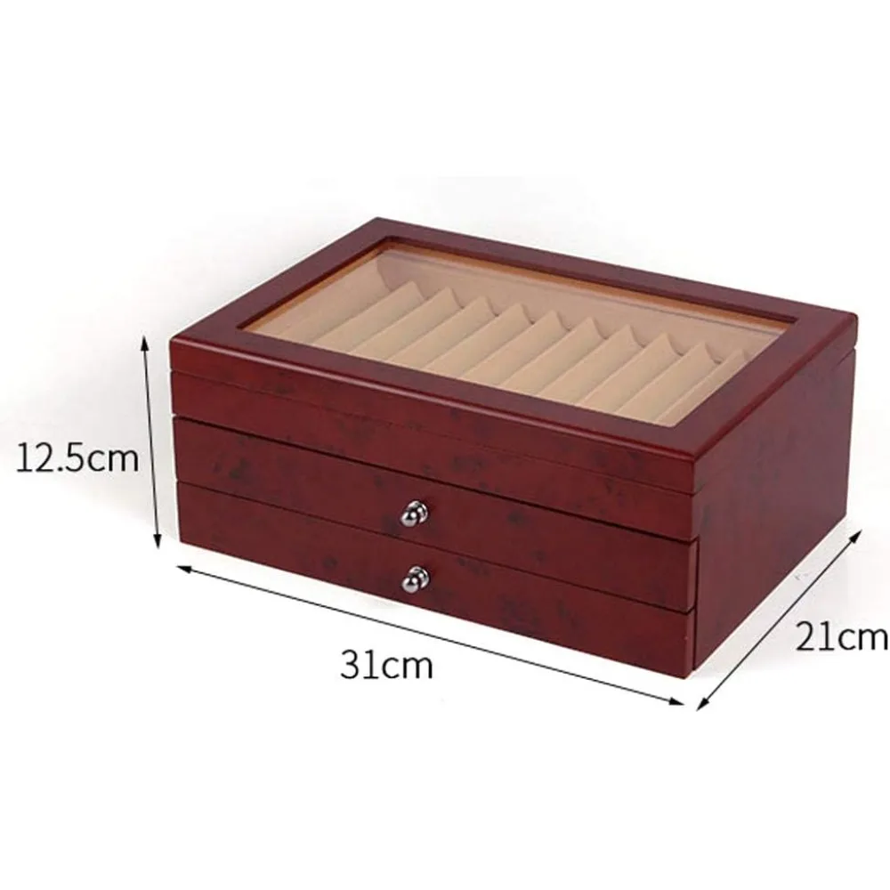 3 Layer Wood Pen Display Box 34 Pen Organizer Box Pen Display Case Storage Fountain Pen Collector Organizer Box Christmas Gift