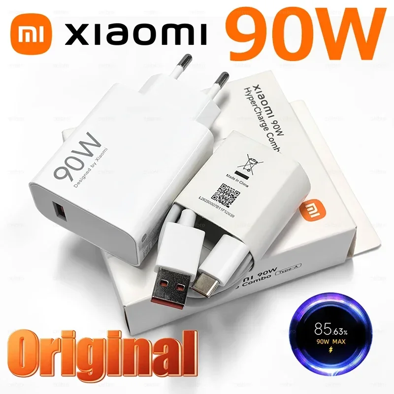 Xiaomi Caricatore Rapido 90W Adattatore USB Rapido 67W Mi 17 15 14 13 12Ultra Redmi Note 12T Pro Cavo di Ricarica Turbo Type C