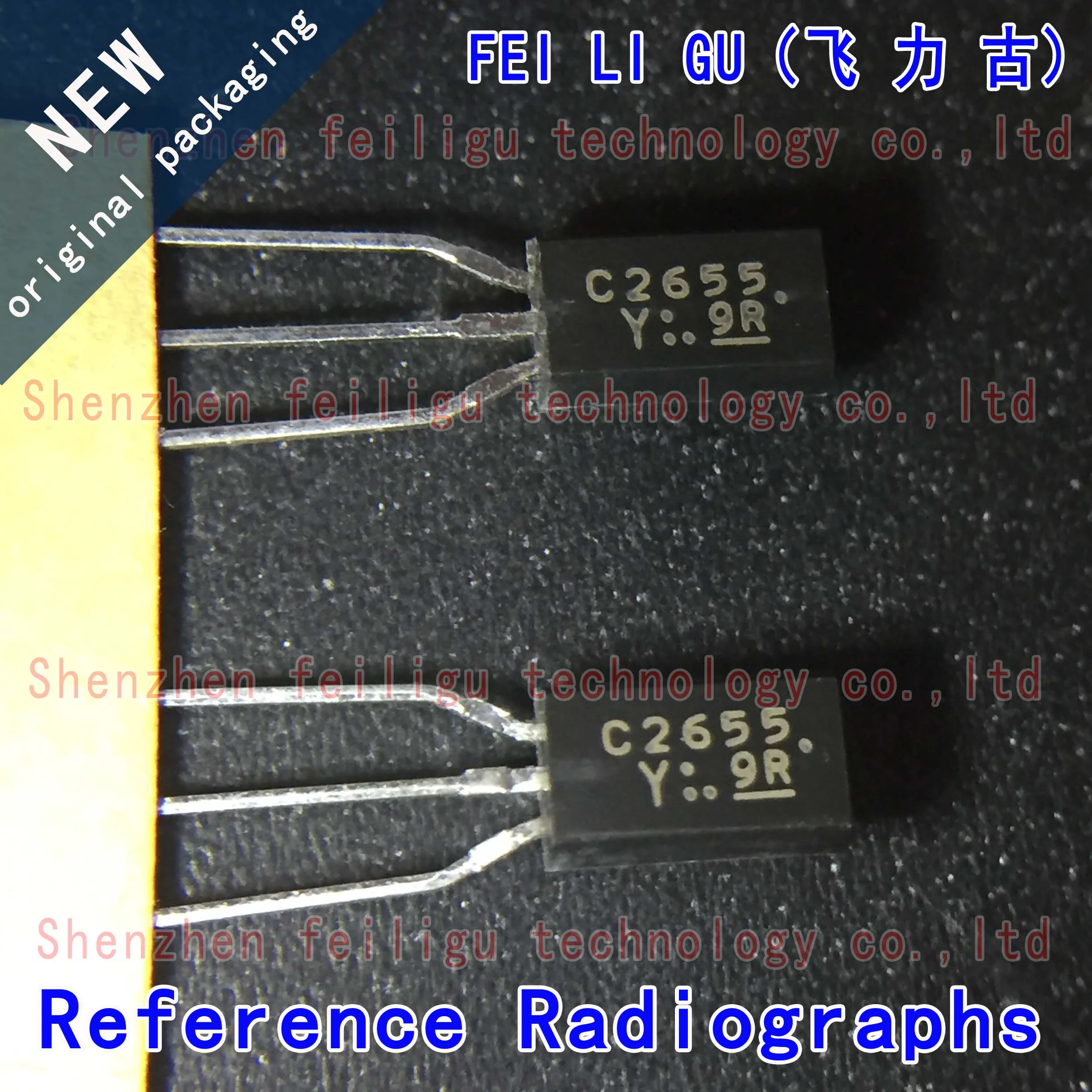 Pacote de componentes eletrônicos, NPN, transistor, BJT, 2SC2655-Y, 2SC2655, C2655, TO-92L, 50V, 2A, 100% novo, 1-30 PCes