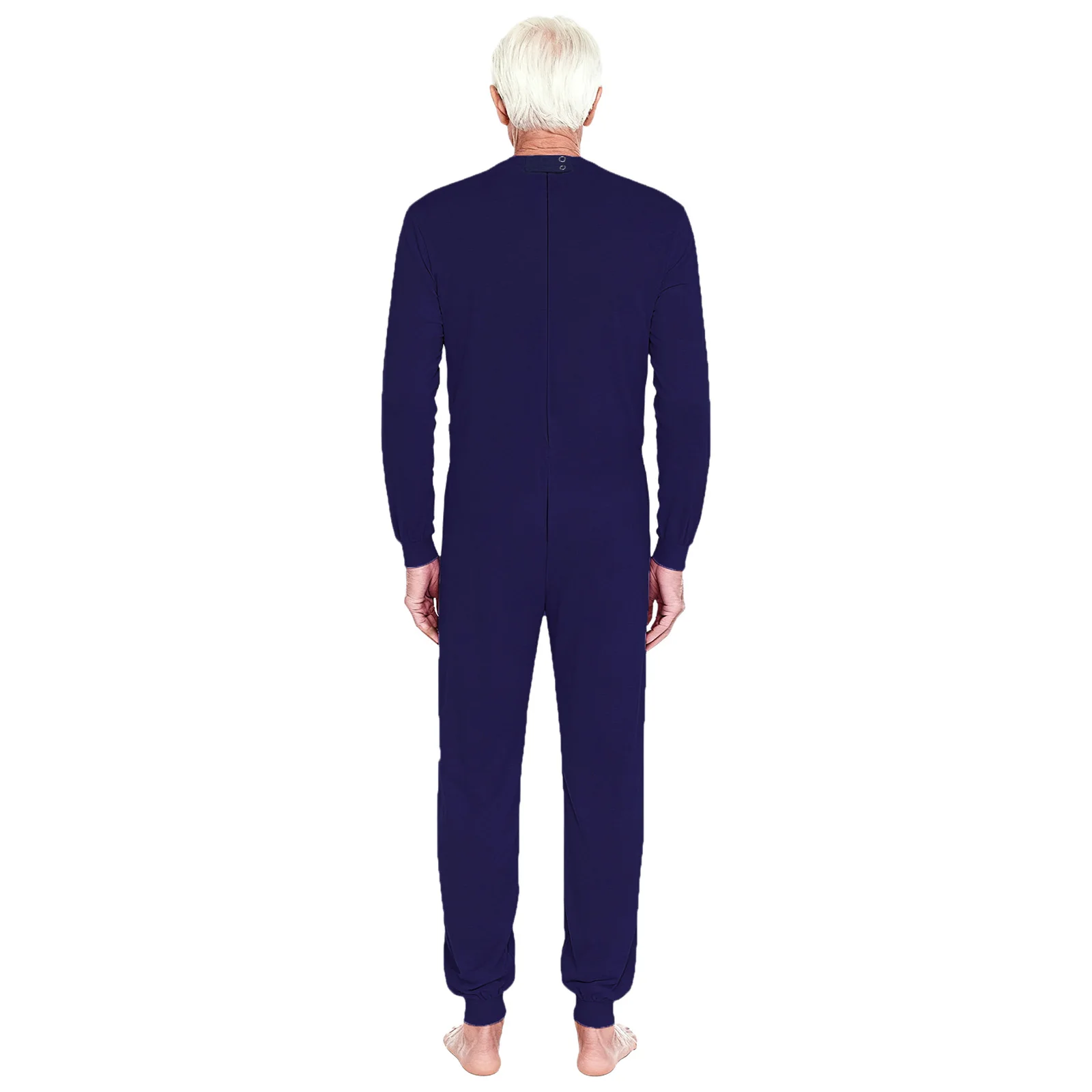 Adults Special Needs Disabilities Clothing Elderly Anti-Strip Adaptive Jumpsuit Long Sleeve Zipper Long Pants One-piece Rompers