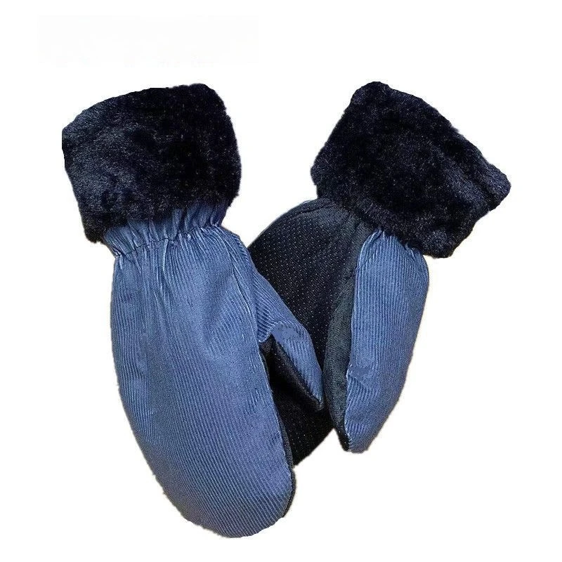 قفازات رجالية دافئة 40 قطنية لليد تحت الصفر محشوة من القطن مقاومة للبرد قفازات رجالية بمفصل أصابع الجيش الأخضر قفازات عتيقة