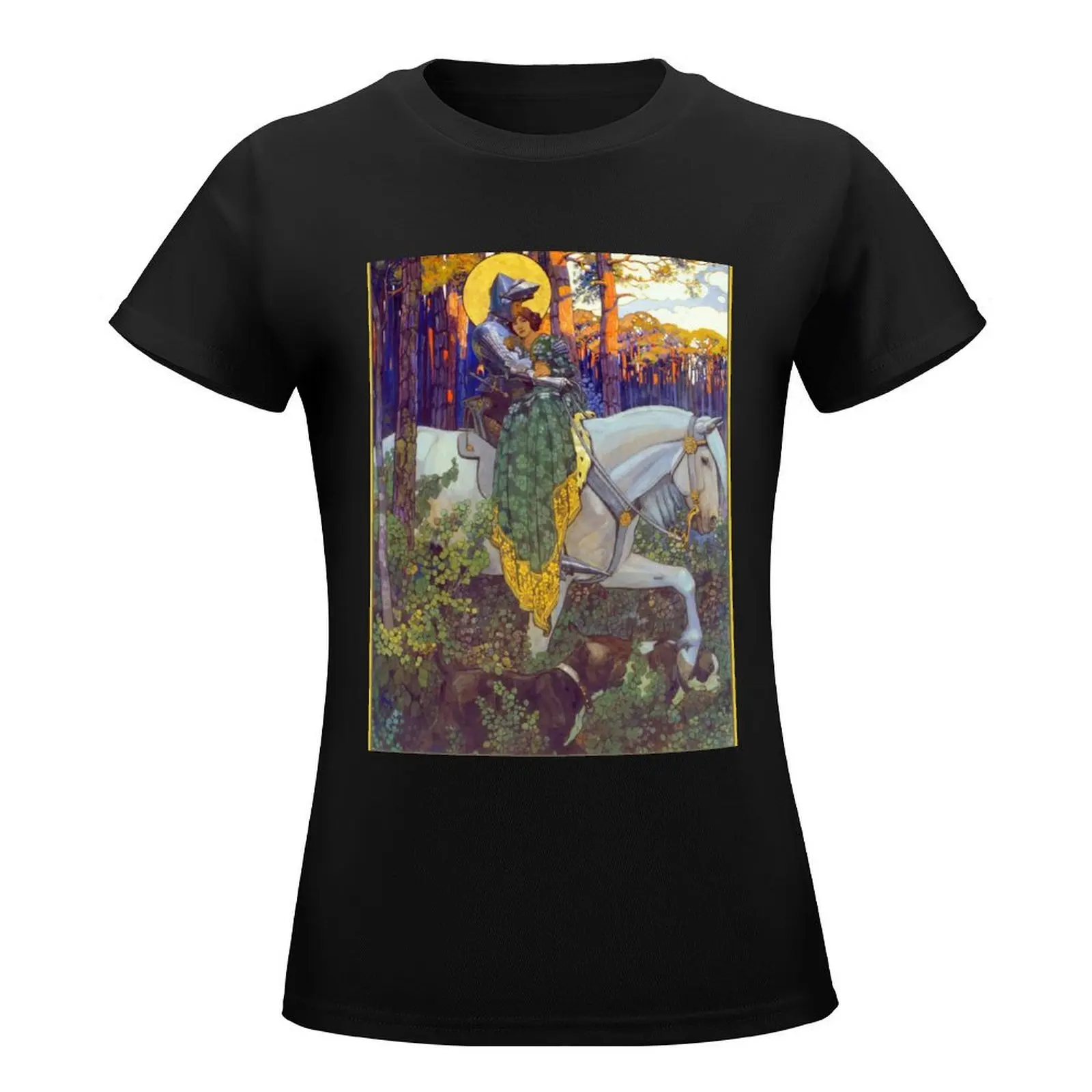 Maximilian Liebenwien. The legend of Saint George. Saint George rescues the princess. T-Shirt heavyweights Women's tops