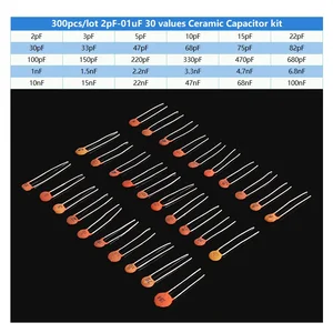 300 adet/960 adet bir Dizi Kapasitörler Seramik 2pF-0.1 uF, elektronik bileşenler, kapasitör Çeşitli Kiti Örnekleri DIY Çeşitli elektronik bileşenlerde 6 büyük satış - №5
