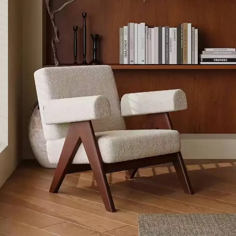 

Luxury Cheap Armrest Chair Nonslip Modern Wooden Armchair Living Room Chairs Bedroom Lazy Comfy Woonkamer Stoelen Decorative